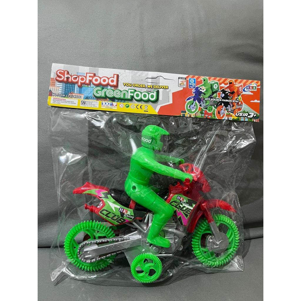 ShopFood Mainan Motor ShopeeFood Kurir Paket Anak-Anak 1 PCS Tema Kekinian Melatih Imajinasi & Desain Menarik Bahan Aman untuk Anak