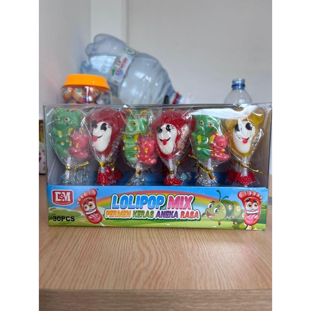 Permen Keras Lollipop Mix Aneka Rasa Buah DSM isi 30 pcs