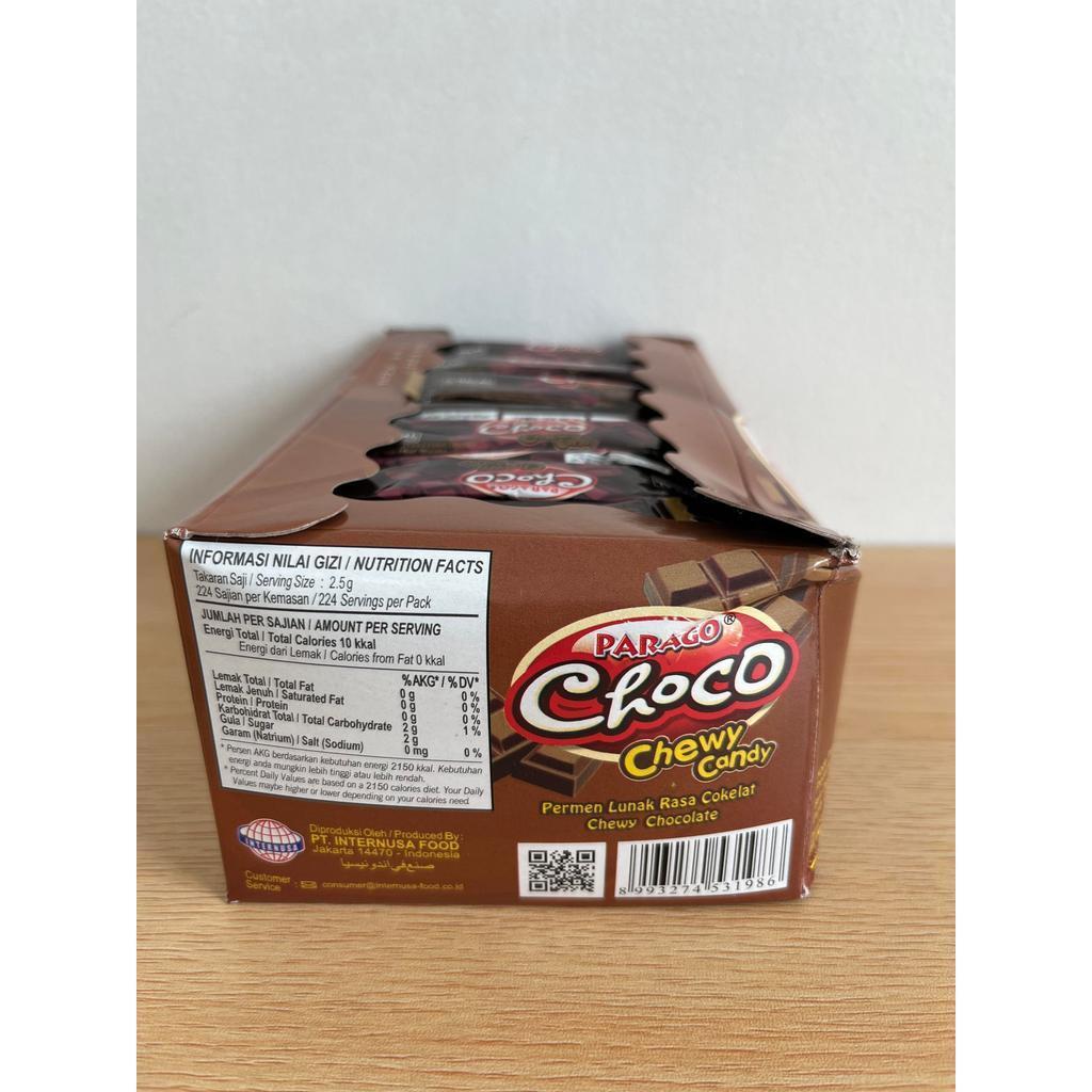 Permen Lunak Choco Chewy Candy Rasa Cokelat Parago isi 80 pcs
