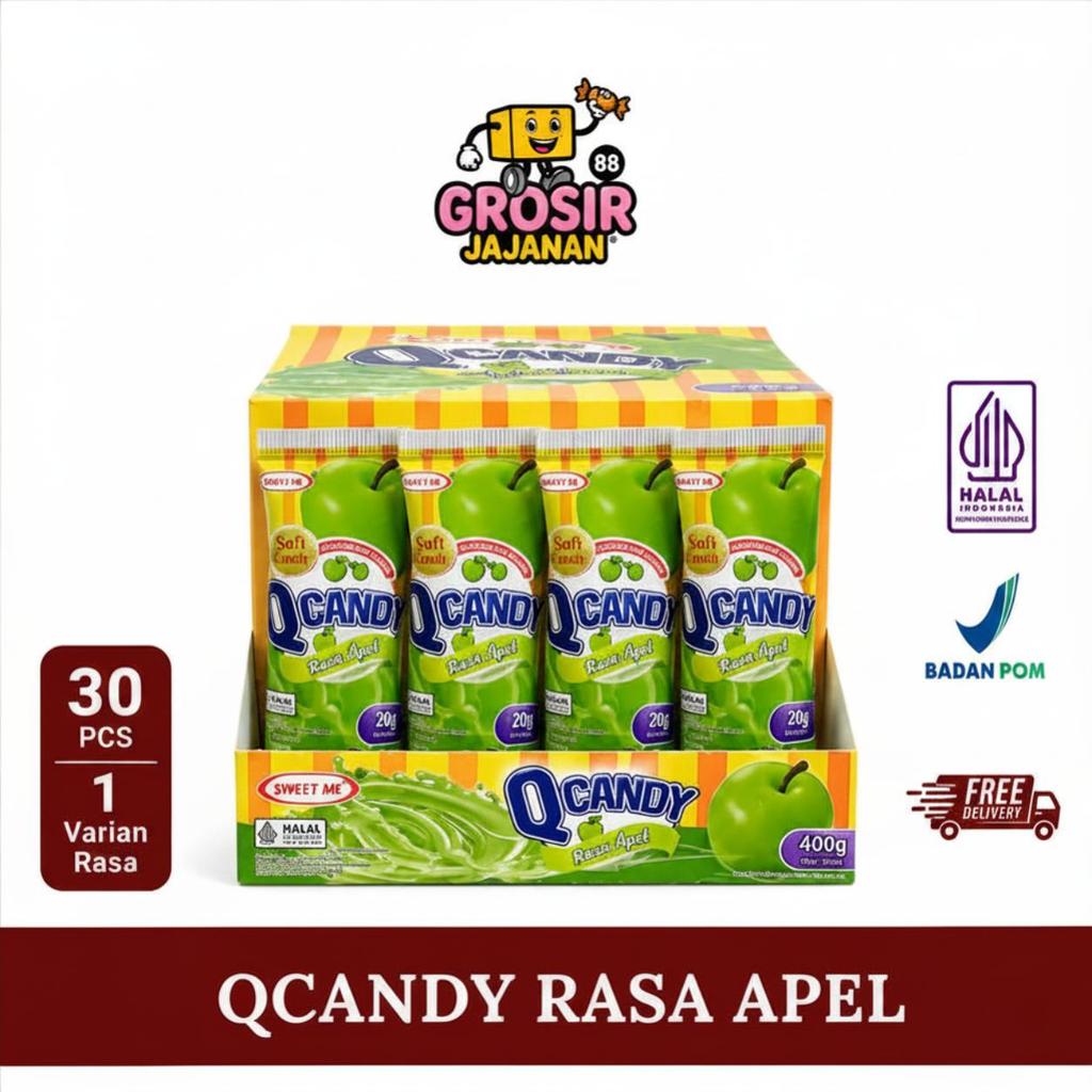 Permen  Lunak Q Candy Rasa Apel Sweet me isi 20 pcs
