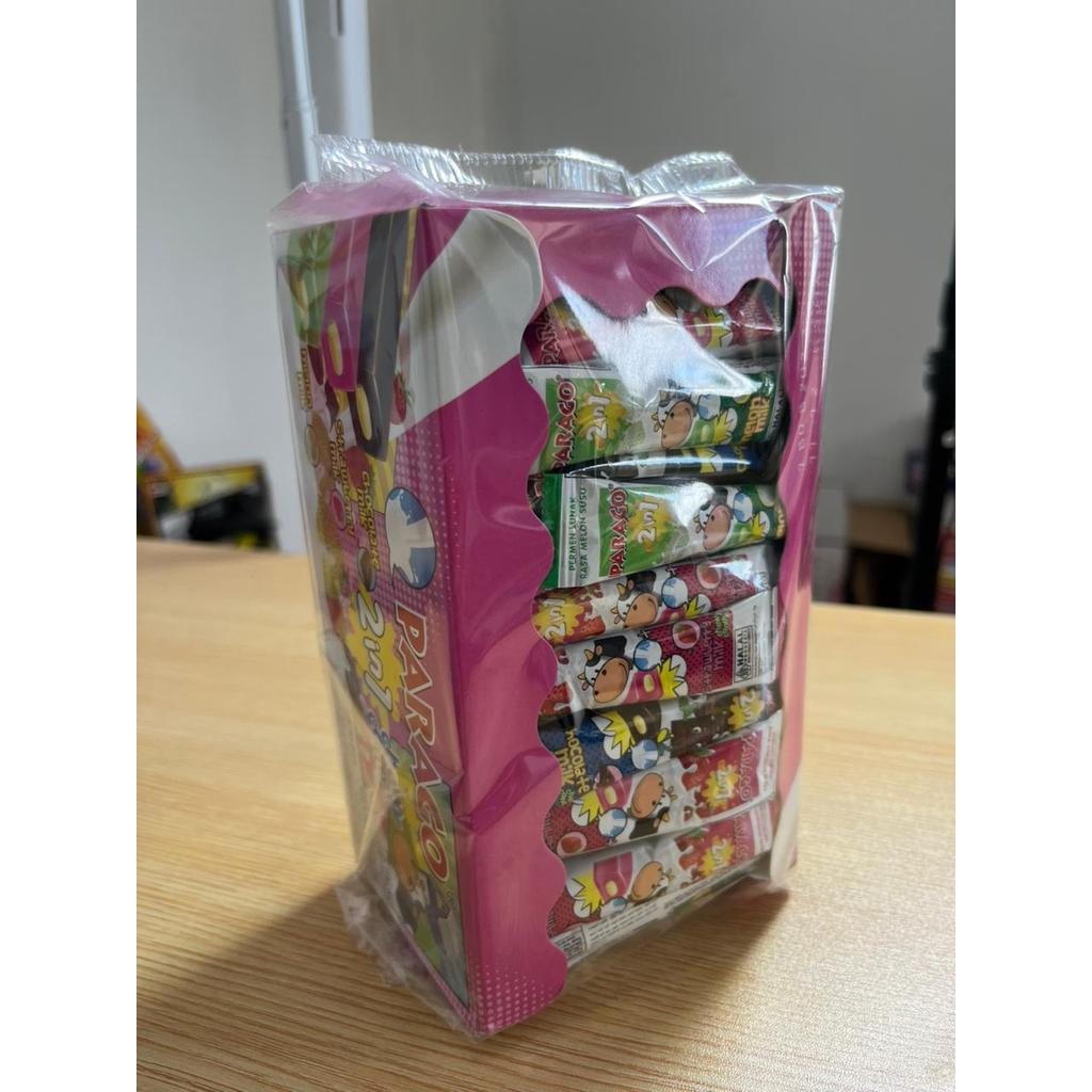 Permen Chewy Candy Rasa 2 in 1 Cokelat Susu Stroberi Susu Melon Susu Parago isi 80 pcs
