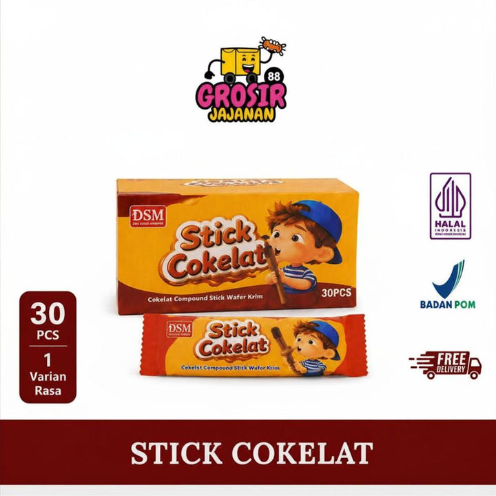 Stick Cokelat Compound Butir Warna Warni DSM isi 30 pcs