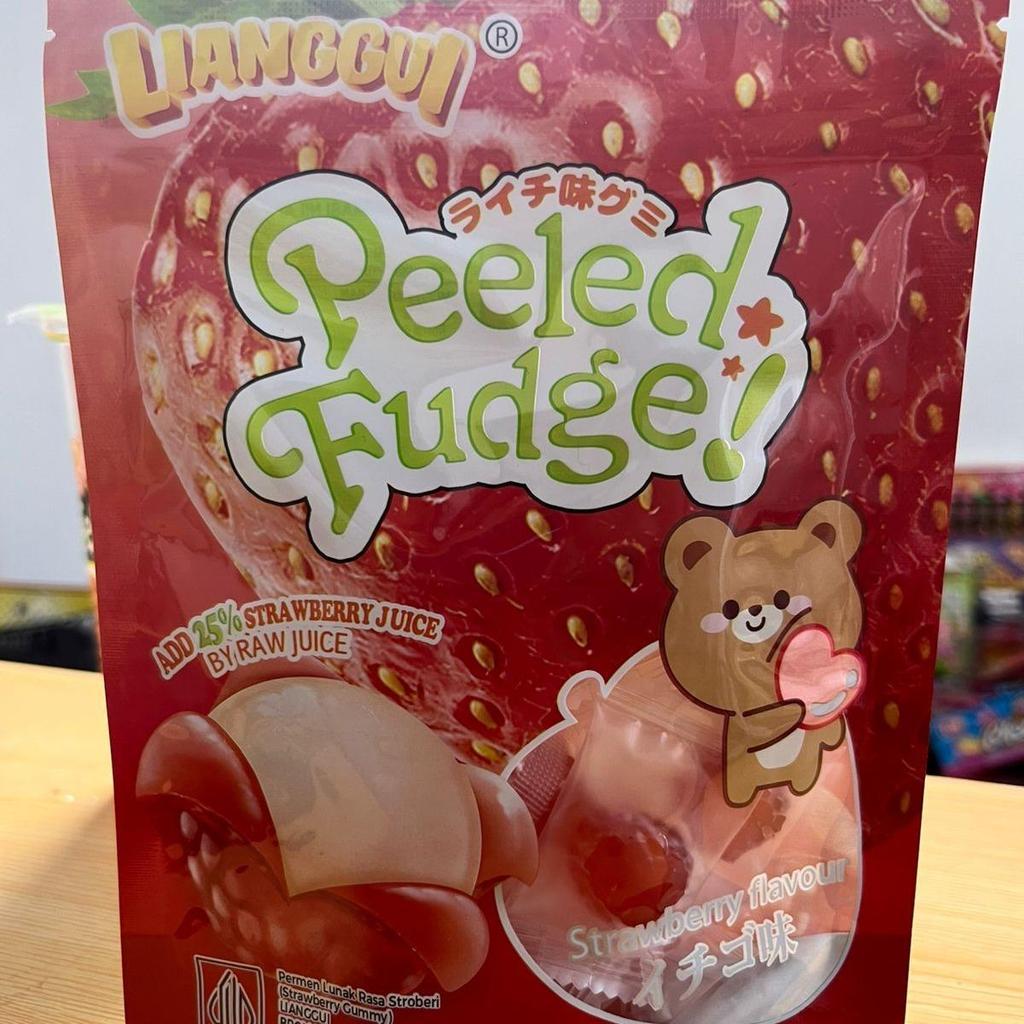 Permen Lunak Peeled Fudge Rasa Stroberi Mangga Lianggui