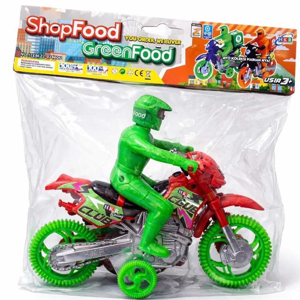 ShopFood Mainan Motor ShopeeFood Kurir Paket Anak-Anak 1 PCS Tema Kekinian Melatih Imajinasi & Desain Menarik Bahan Aman untuk Anak