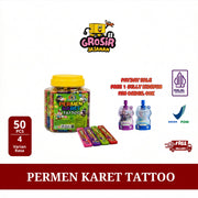 Permen Karet Long Mini Tiga Kambing 1 Toples isi 50 pcs