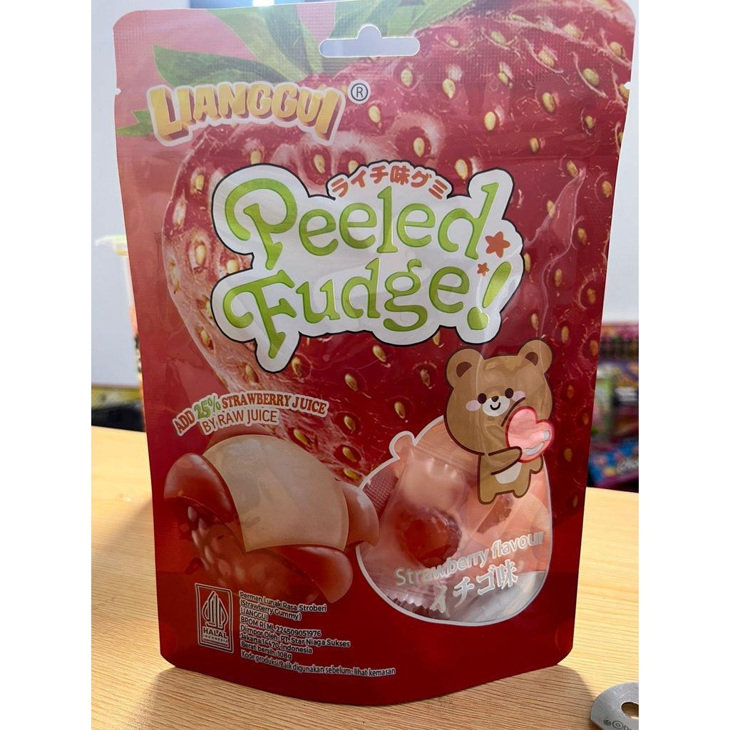Permen Lunak Peeled Fudge Rasa Stroberi Mangga Lianggui