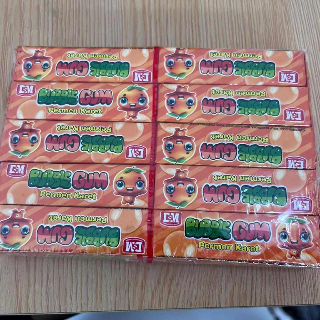 Permen Karet Buble Gumm Rasa Apel Pisang Jeruk Anggur DSM isi 20 pcs