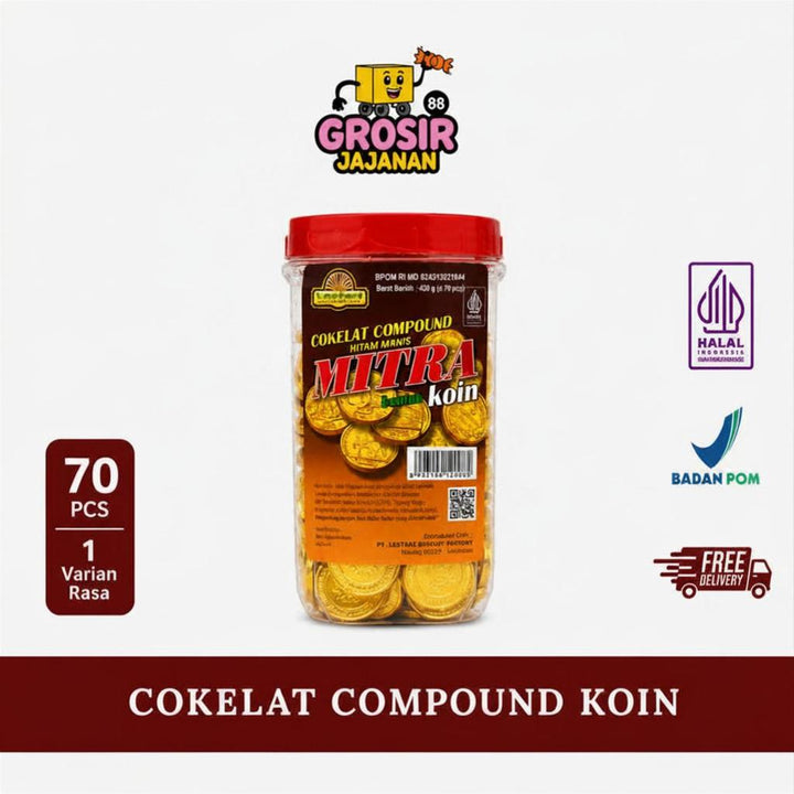 Cokelat Compound Koin isi 70 PCS