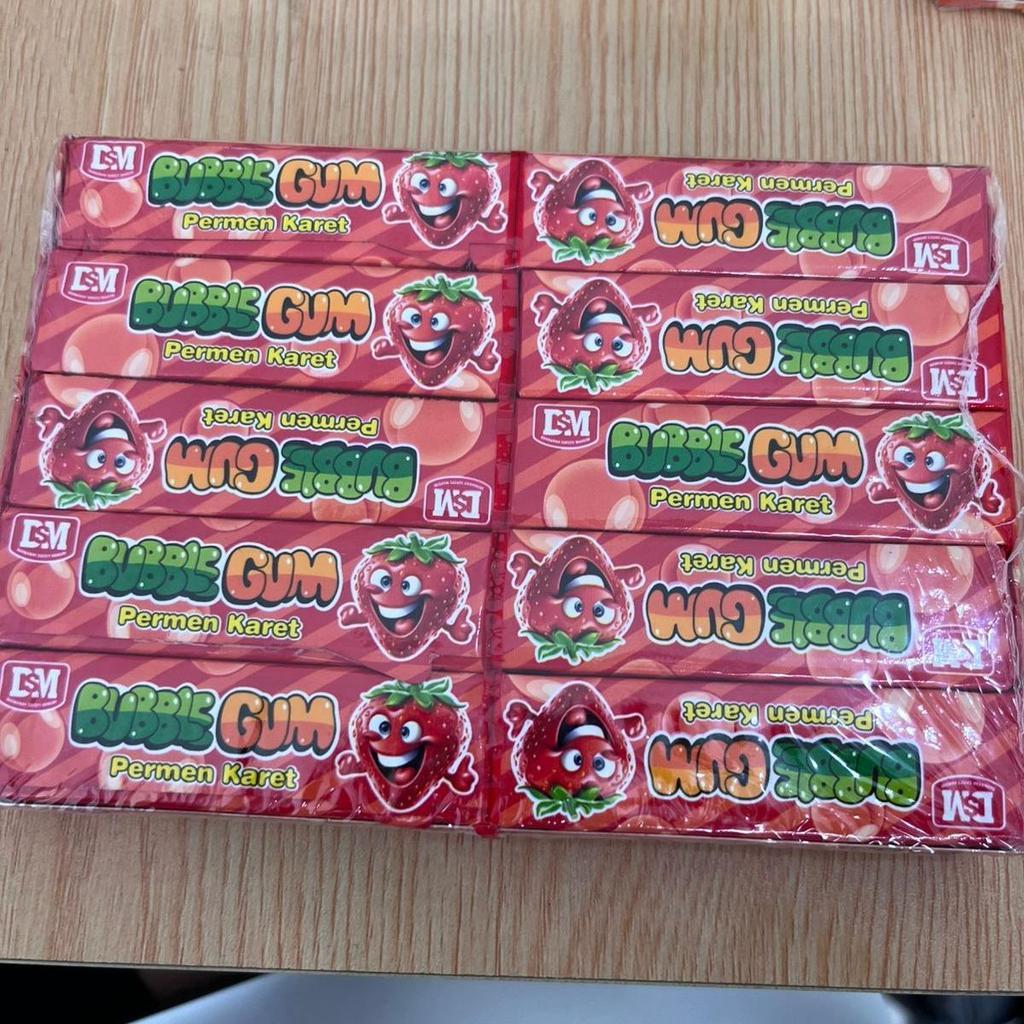 Permen Karet Buble Gumm Rasa Apel Pisang Jeruk Anggur DSM isi 20 pcs
