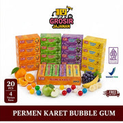Permen Karet Buble Gumm Rasa Apel Pisang Jeruk Anggur DSM isi 20 pcs