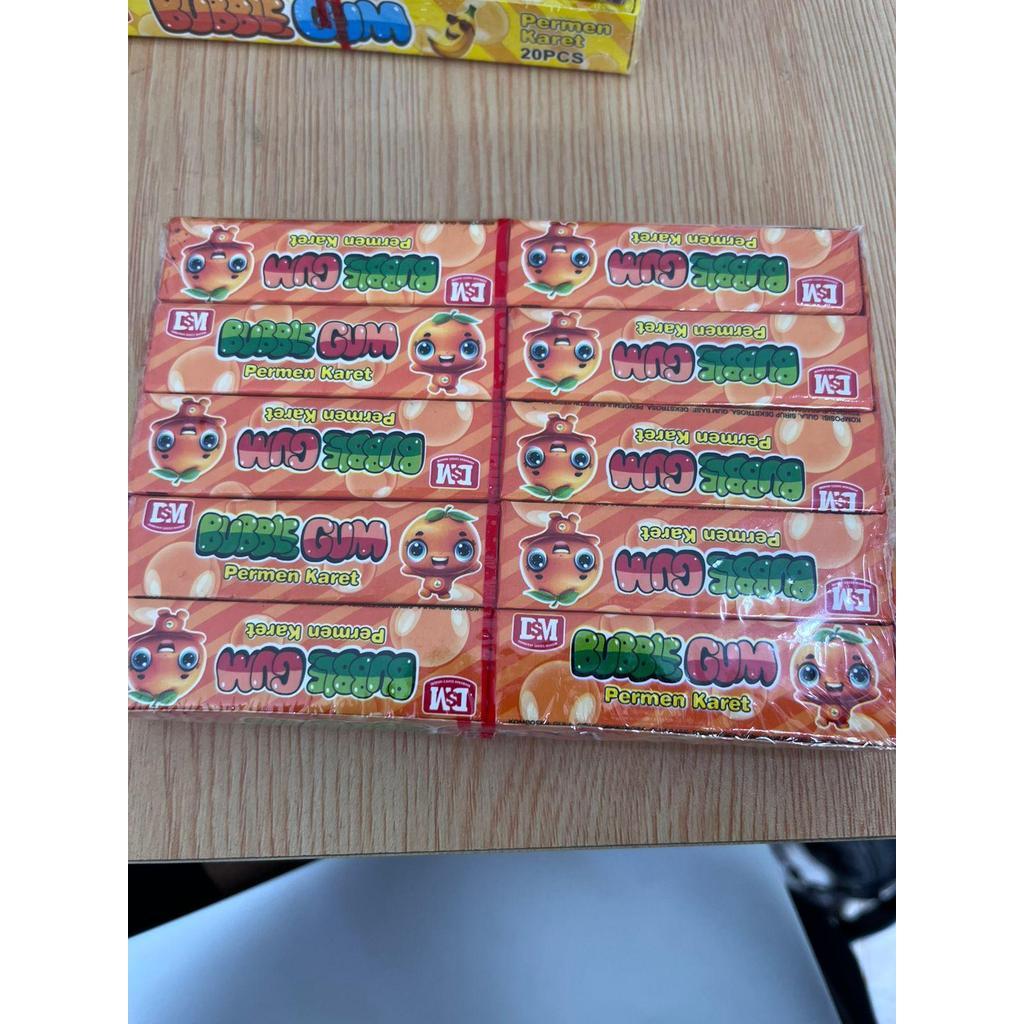 Permen Karet Buble Gumm Rasa Apel Pisang Jeruk Anggur DSM isi 20 pcs