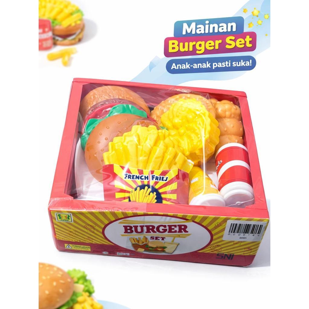 Mainan Burger Set untuk anak anak 1 Paket