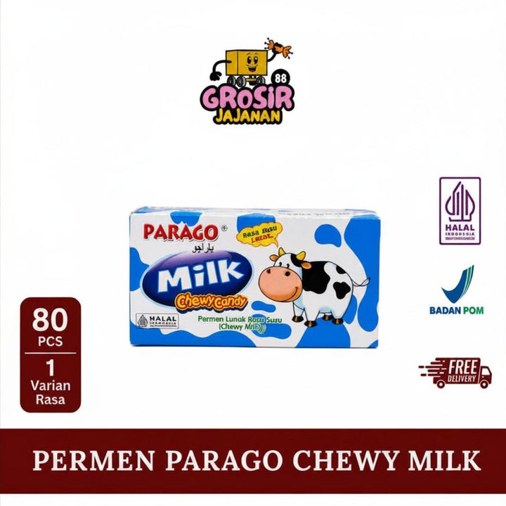 Permen Lunak Milk Chewy Csndy Rasa Susu Parago isi 80 pcs