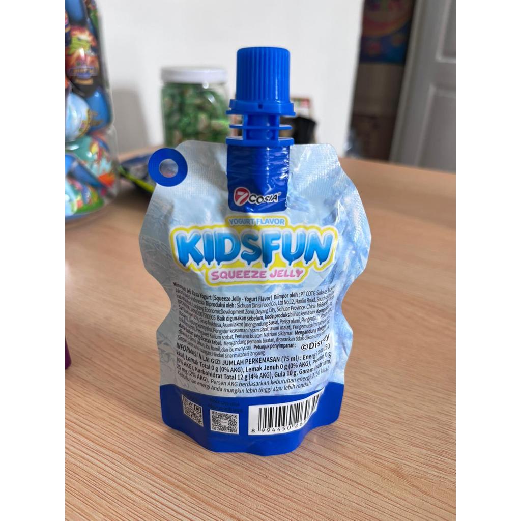 Minuman Jeli Yogurt Frozen Squeeze Kidsfun Rasa Anggur & Original Cosia