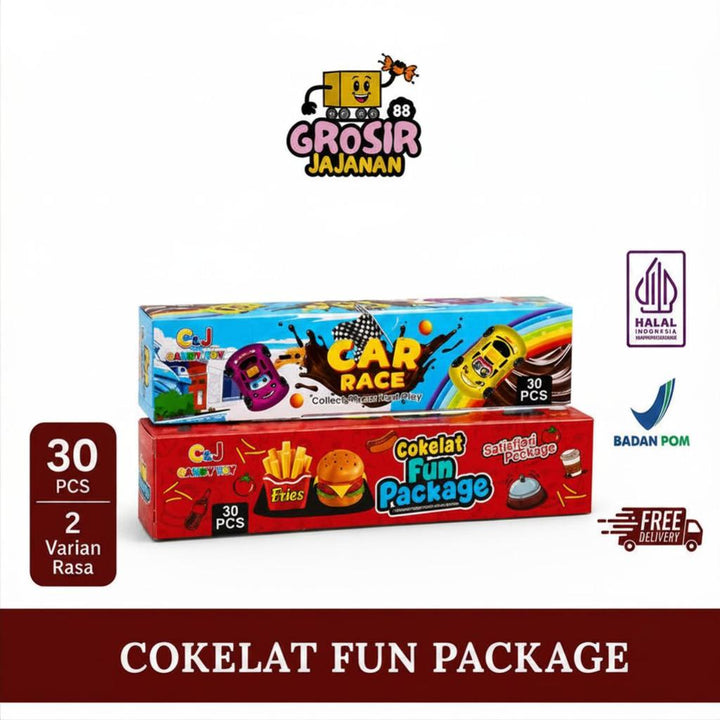 Cokelat Compound Hitam Manis Fun Package C&J isi 30 pcs