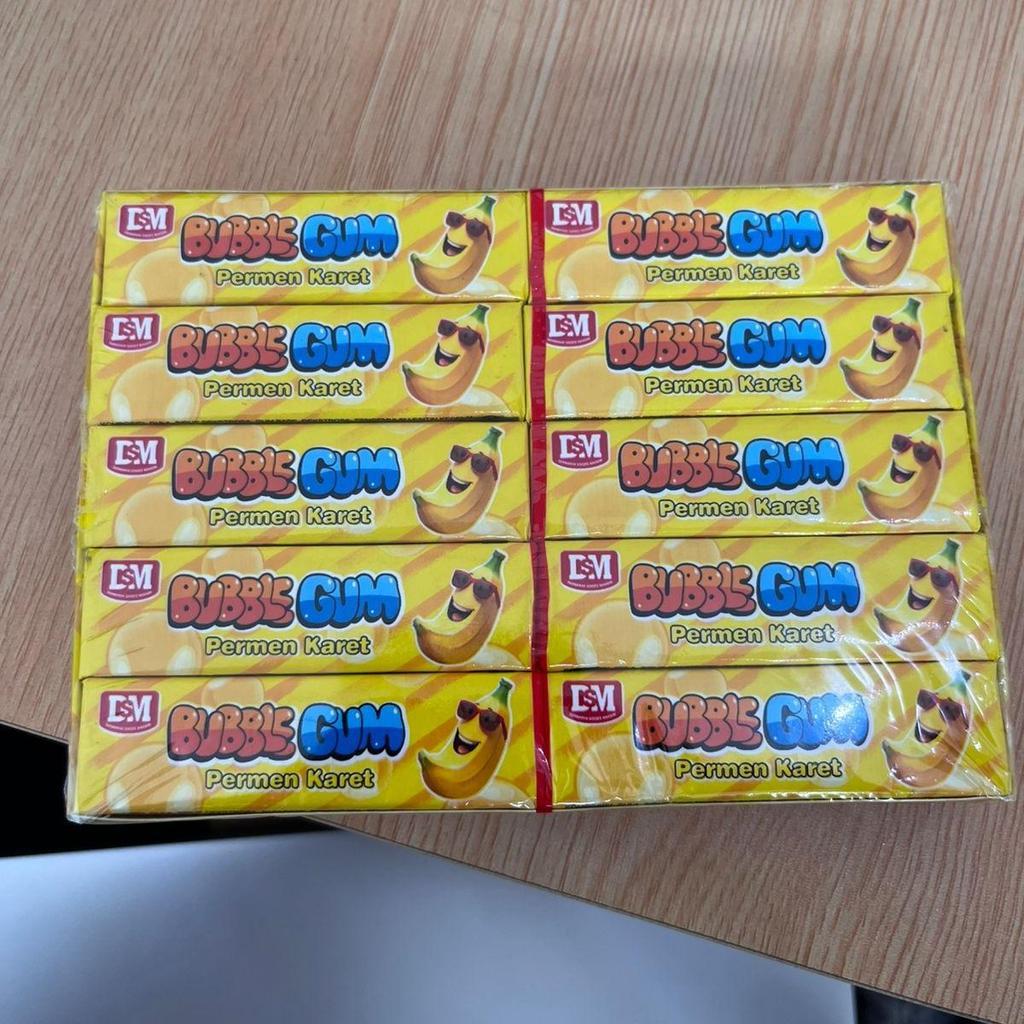 Permen Karet Buble Gumm Rasa Apel Pisang Jeruk Anggur DSM isi 20 pcs