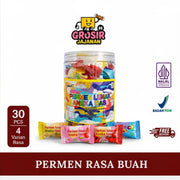Permen Lunak Rasa Buah Anggur Stroberi Apel Jeruk Luvmi 120 pcs