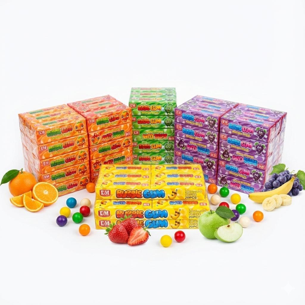 Permen Karet Buble Gumm Rasa Apel Pisang Jeruk Anggur DSM isi 20 pcs