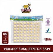 Permen rasa Susu Bentuk Hewan Sapi PENGUIN isi 100 pcs
