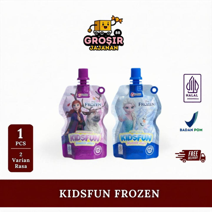 Minuman Jeli Yogurt Frozen Squeeze Kidsfun Rasa Anggur & Original Cosia