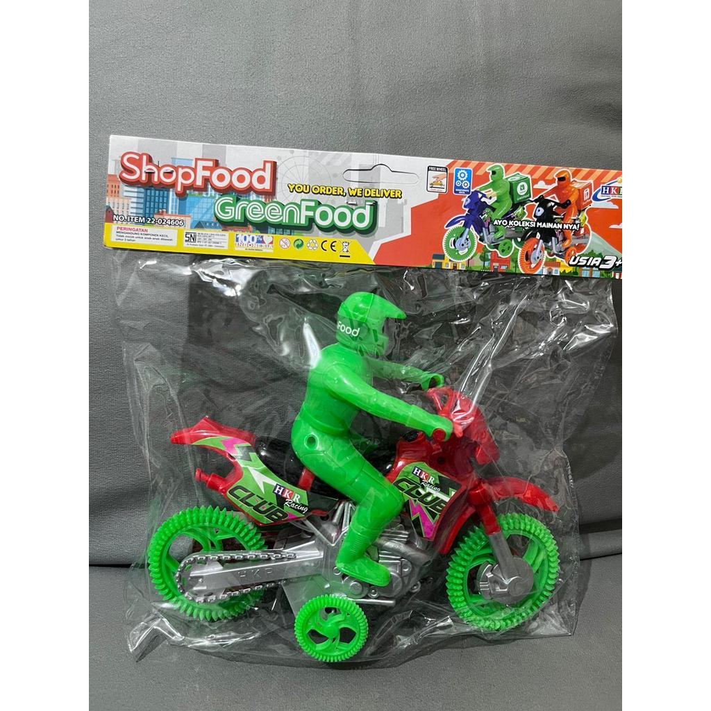 ShopFood Mainan Motor ShopeeFood Kurir Paket Anak-Anak 1 PCS Tema Kekinian Melatih Imajinasi & Desain Menarik Bahan Aman untuk Anak