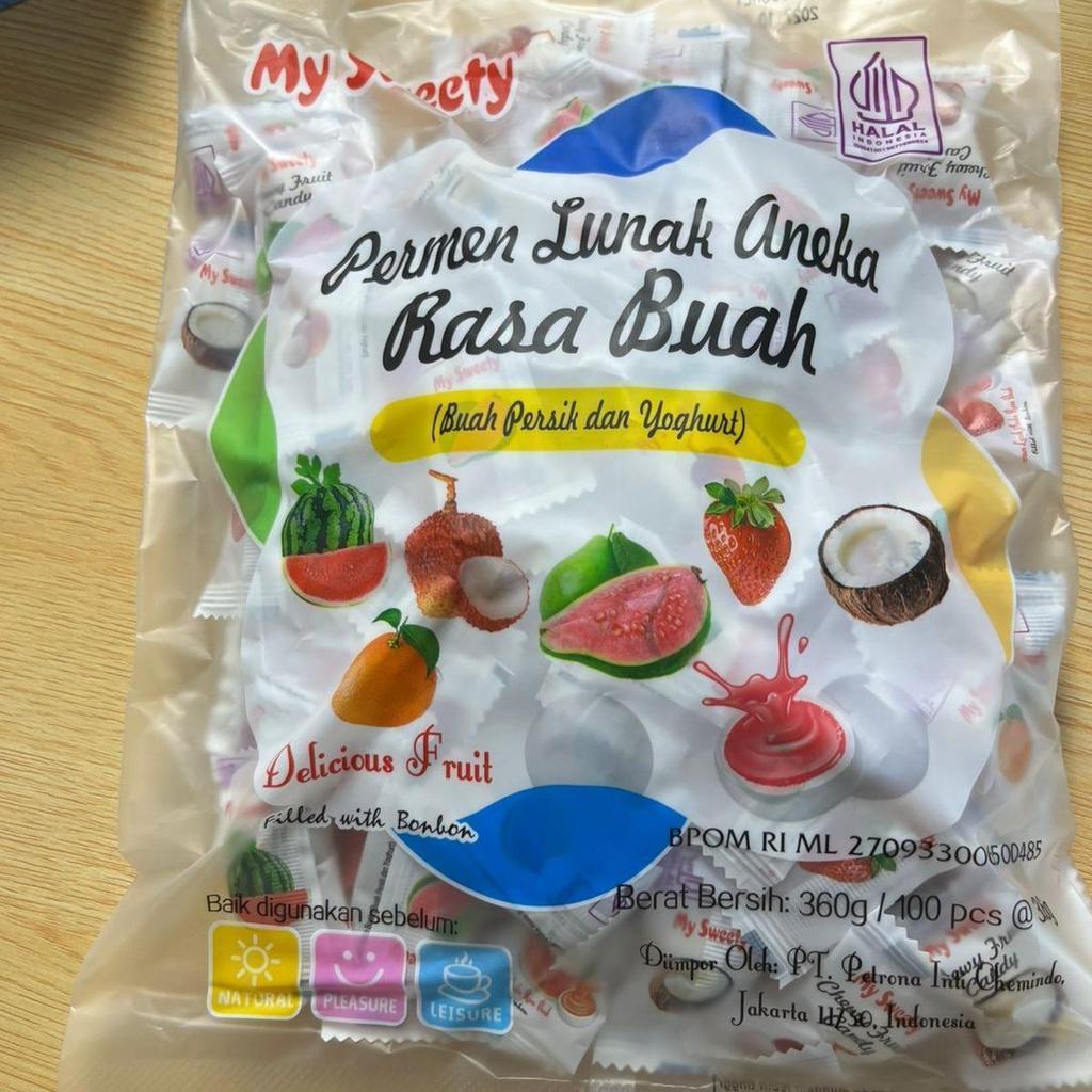 Permen Lunak Varian 7 Rasa Buah & 4 Varian Rasa Buah Mysweety isi 100 pcs