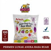 Permen Lunak Varian 7 Rasa Buah & 4 Varian Rasa Buah Mysweety isi 100 pcs