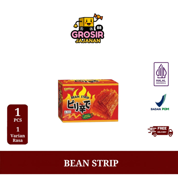 Snack Bean Strip Rasa Pedas Lianggui isi 30 Pcs