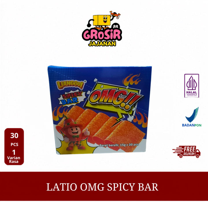 SNACK Latio OMG Spicy Bar Lianggui isi 30 pcs