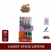 Permen Lunak Jelly Candy Stick Rasa Strawbery Apel Jeruk Anggur Leci Mangga Luvmi 1 Box Isi 30 Pcs
