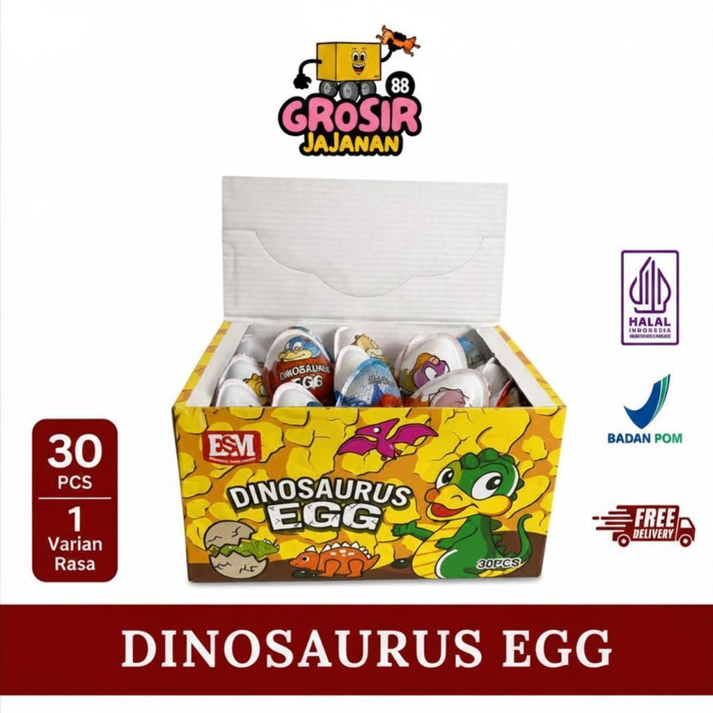 Snack Chocolate Coklat Dinosaurus Egg 1 Box 30pcs