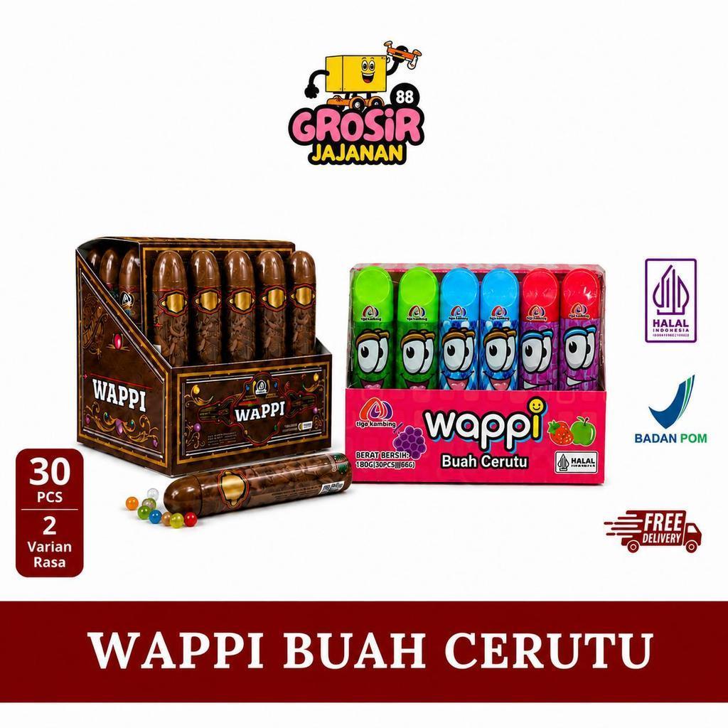 Permen Bentuk Wappi Halal Bpom Tiga Kambing isi 30 Pcs