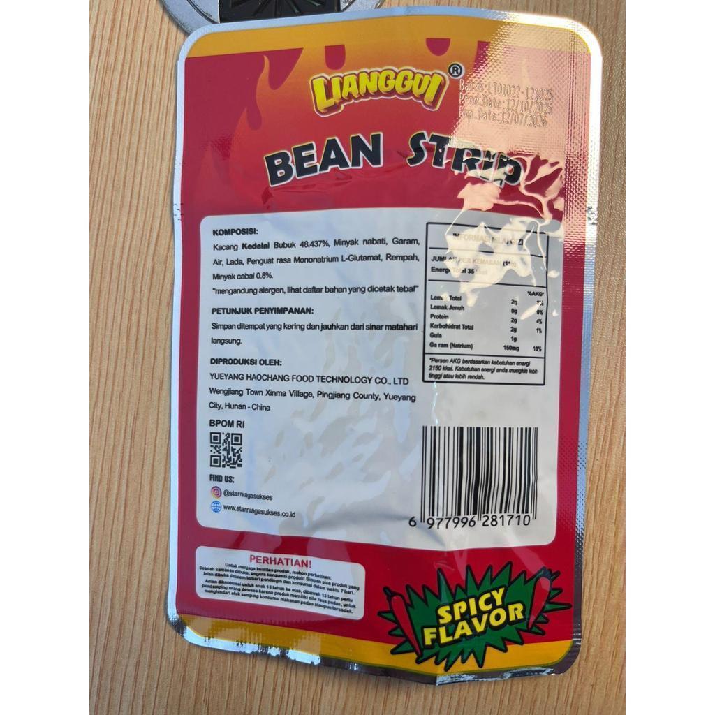Snack Bean Strip Rasa Pedas Lianggui isi 30 Pcs