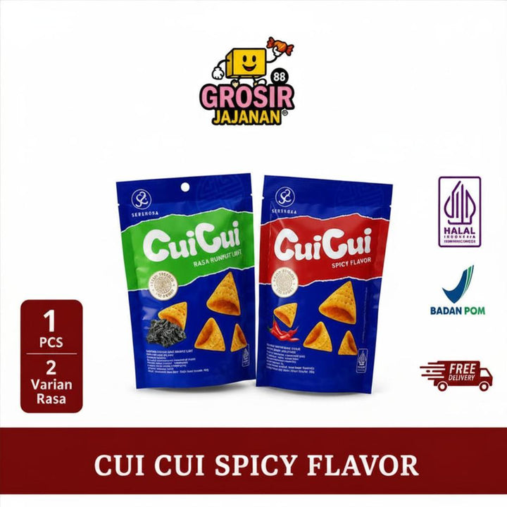 Cui Cui Snack Rasa Rumput Laut Seaweed & Spicy Flavor Sebangsa