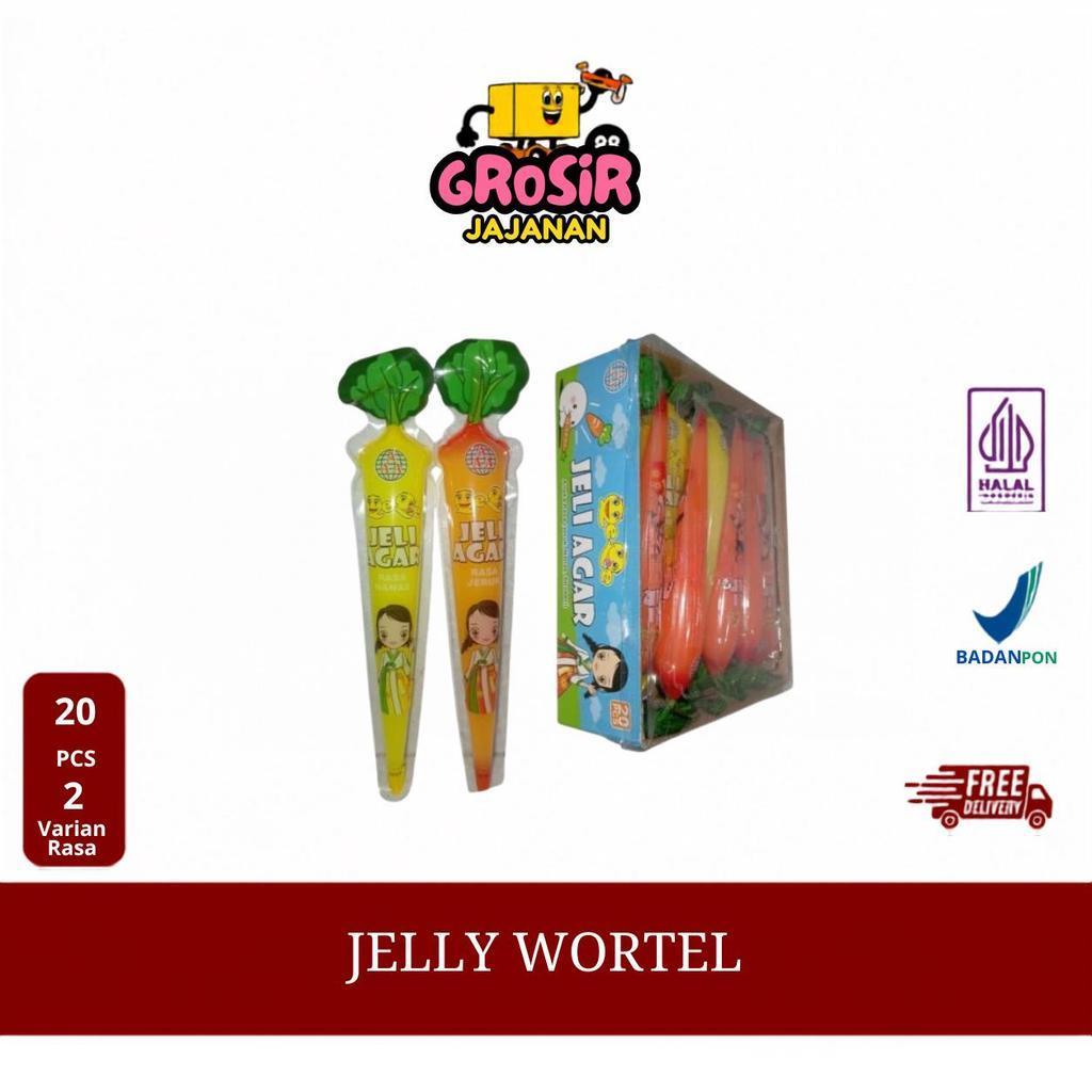 OBRAL!!Jelly Agar Bentuk Wortel QeQe isi 20 pcs