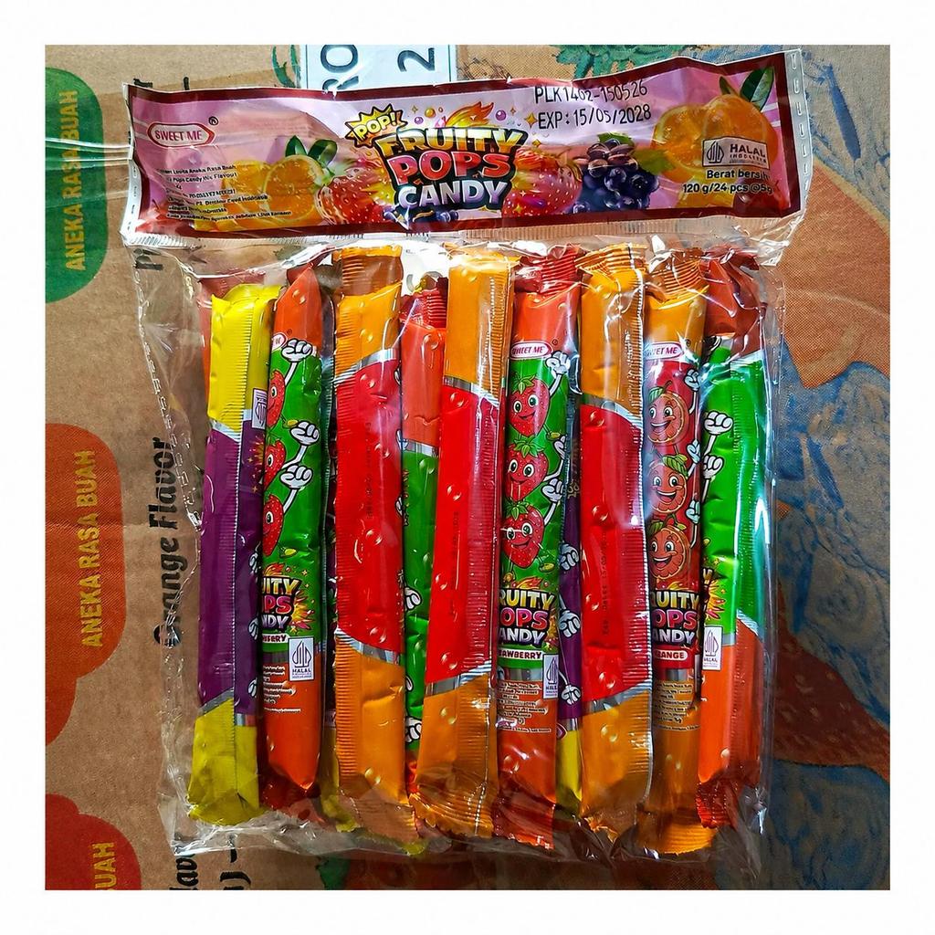 Permen Fruit Pops Aneka Rasa Buah Sweetme isi 24 pcs