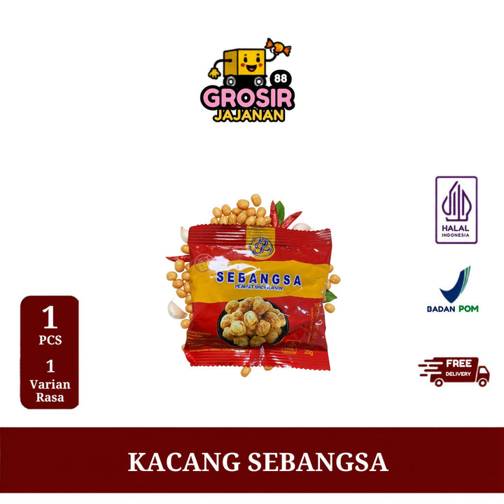 Snack Kacang Rasa Gurih Pedas Sebangsa