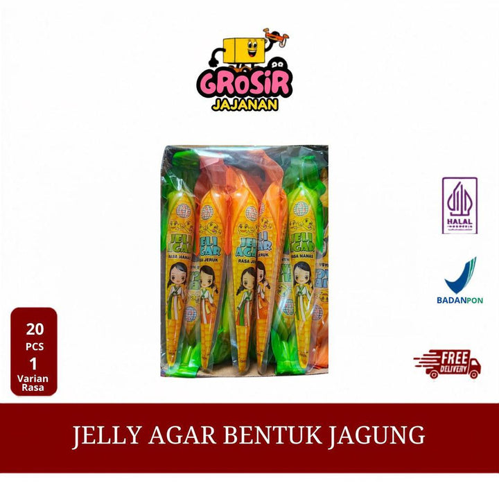 OBRAL!!!Jelly Agar bentuk Jagung AAA isi 20 pcs