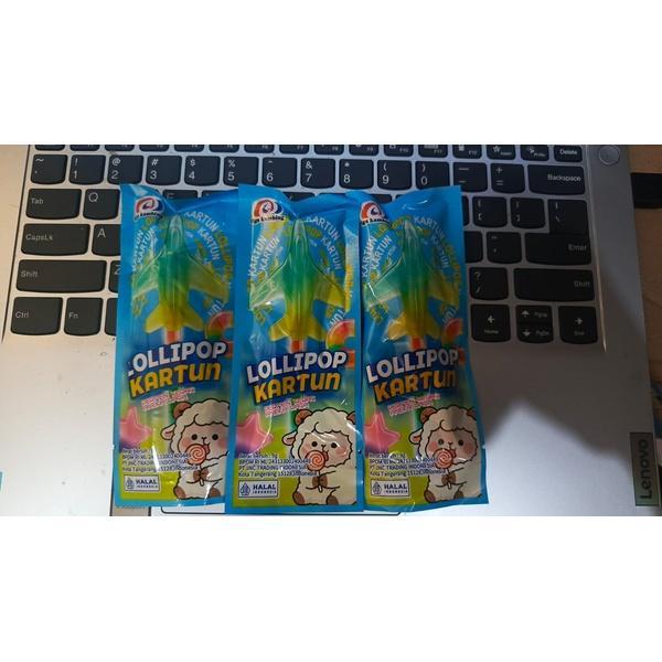 Permen Lollipop Kartun Aneka Rasa Buah Tiga Kambing isi 30 pcs