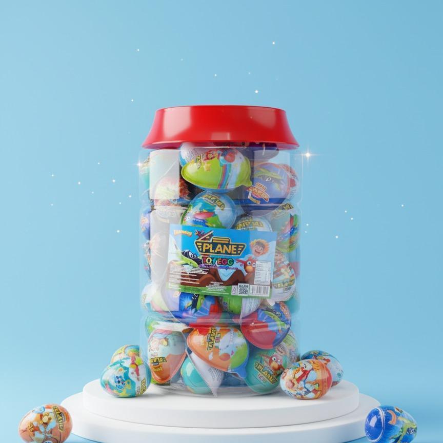 Cokelat Compound Viral Toy Egg Lianggui 60 pcs