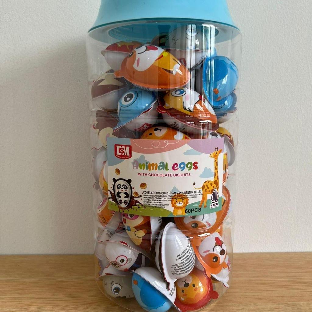 Cokelat Compound Viral Toy Egg Lianggui 60 pcs