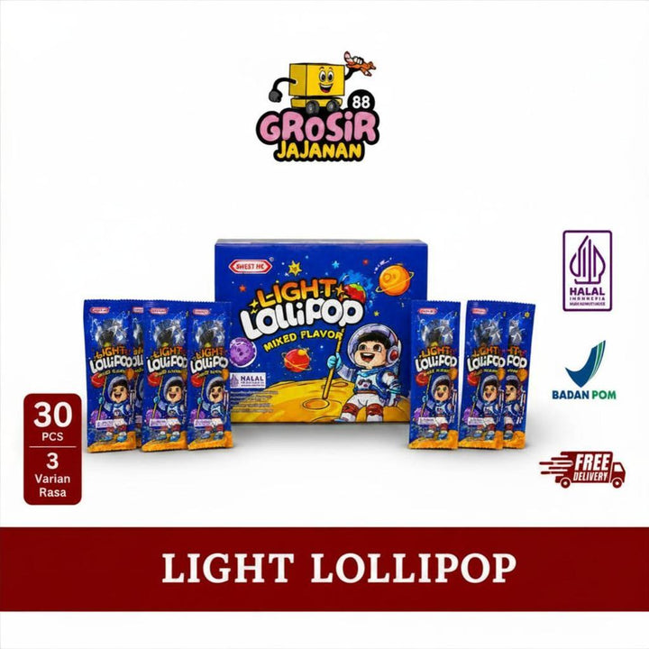Permen Light Lollipop Aneka Rasa Buah Sweet Me isi 30 Pcs