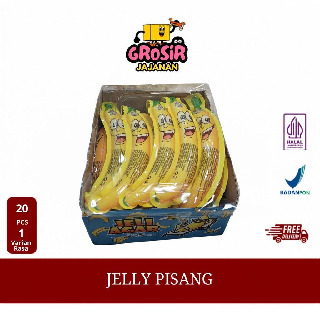 OBRAL!!!Jelly Agar Bentuk Pisang AAA isi 20 pcs