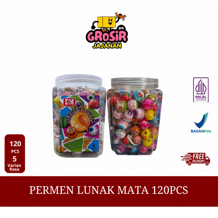 Permen Lunak Bentuk Bola Mata mini DSM isi 120 pcs