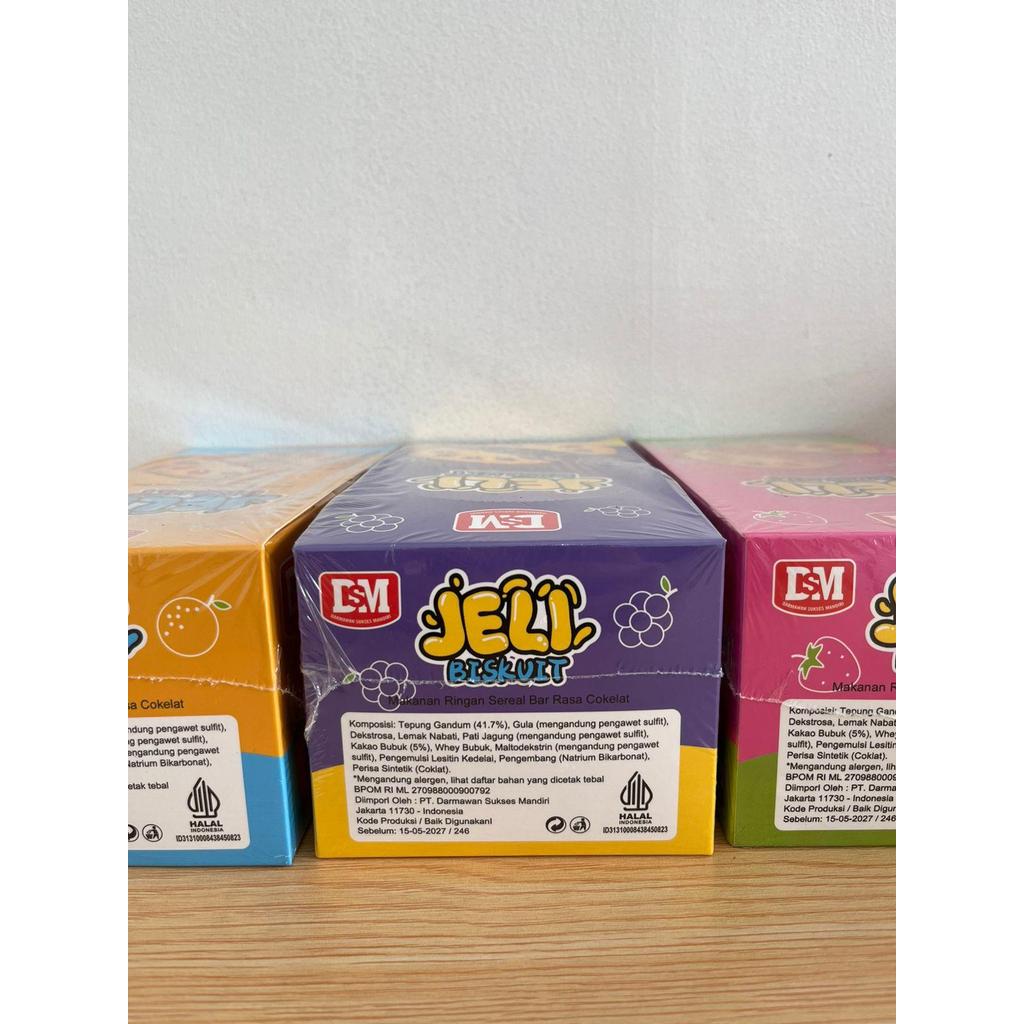 Snack Jeli Biskuit Sereal Bar Rasa Cokelat DSM isi 30 pcs