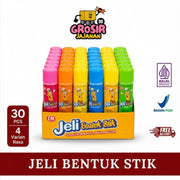 Jeli Bentuk Stik Rasa Anggur  Jeruk Apel Stroberi DSM isi 30