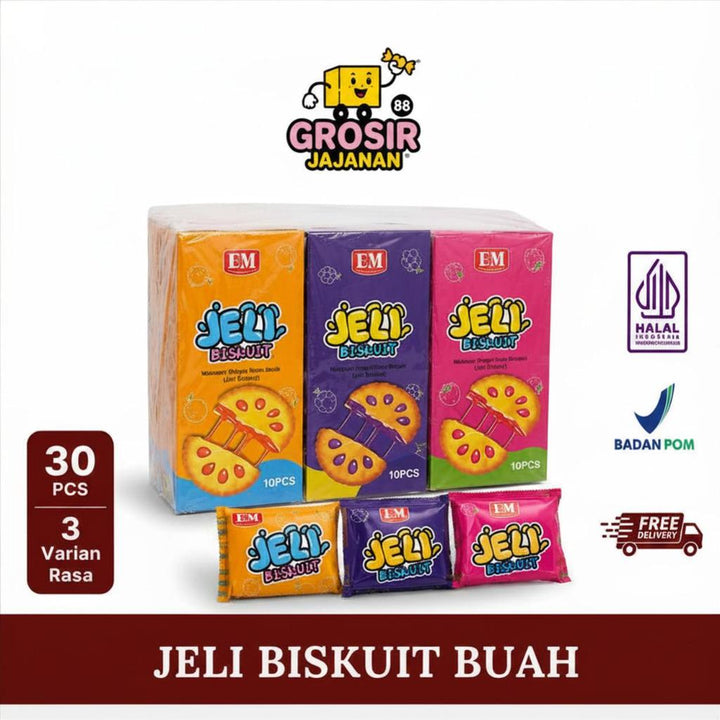 Snack Jeli Biskuit Sereal Bar Rasa Cokelat DSM isi 30 pcs