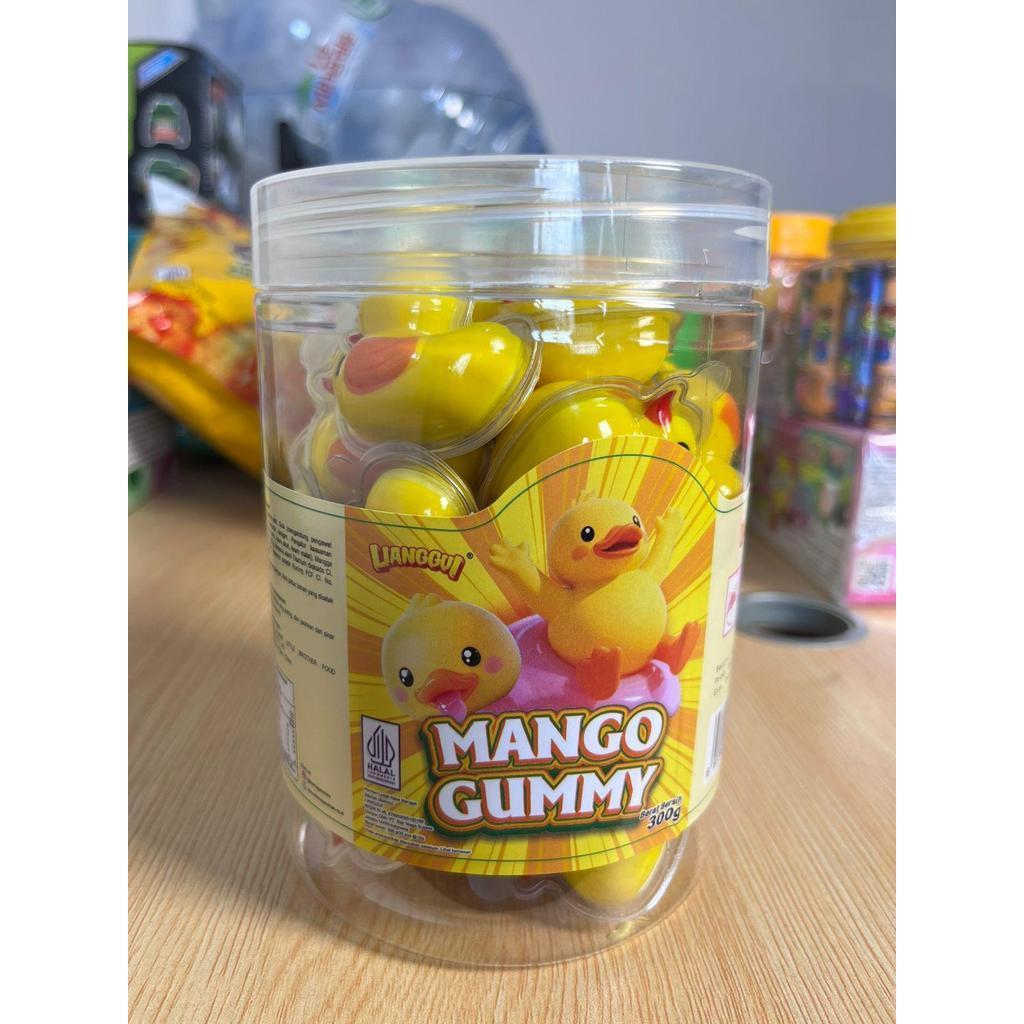 Permen Bebek Mango Gummy Lianggui 1 Toples Isi 30 Pcs