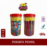 Permen Lollipop Bentuk Pensil isi 100 PCS