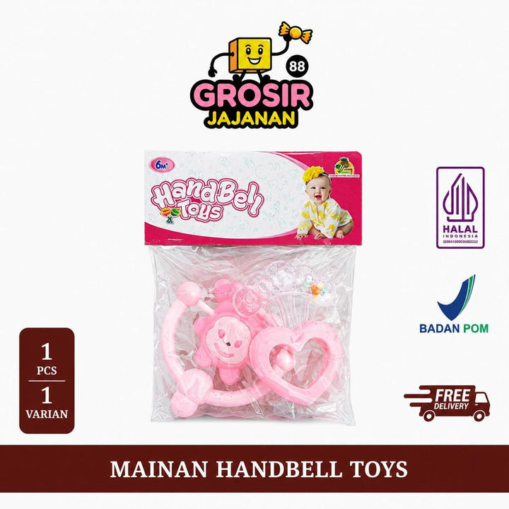 Barang Obral!! Mainan Anak Handbell Lucu Warna Pink